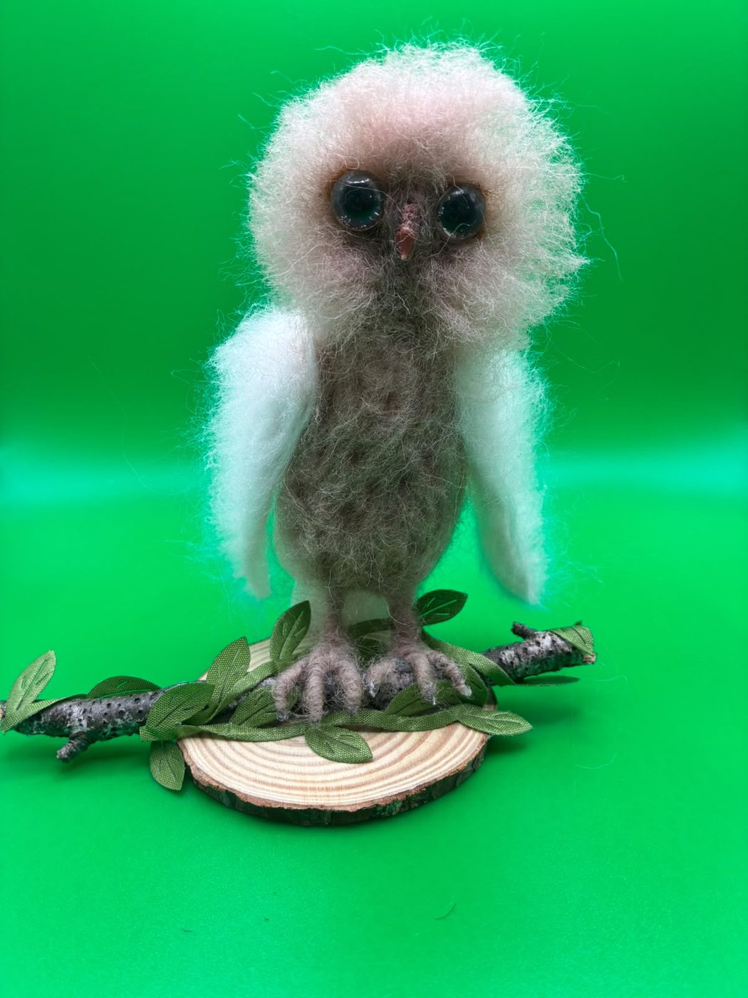 Baby owl on branch